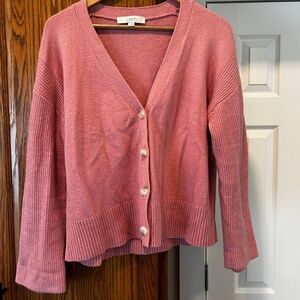 Loft Pink Cardigan Large